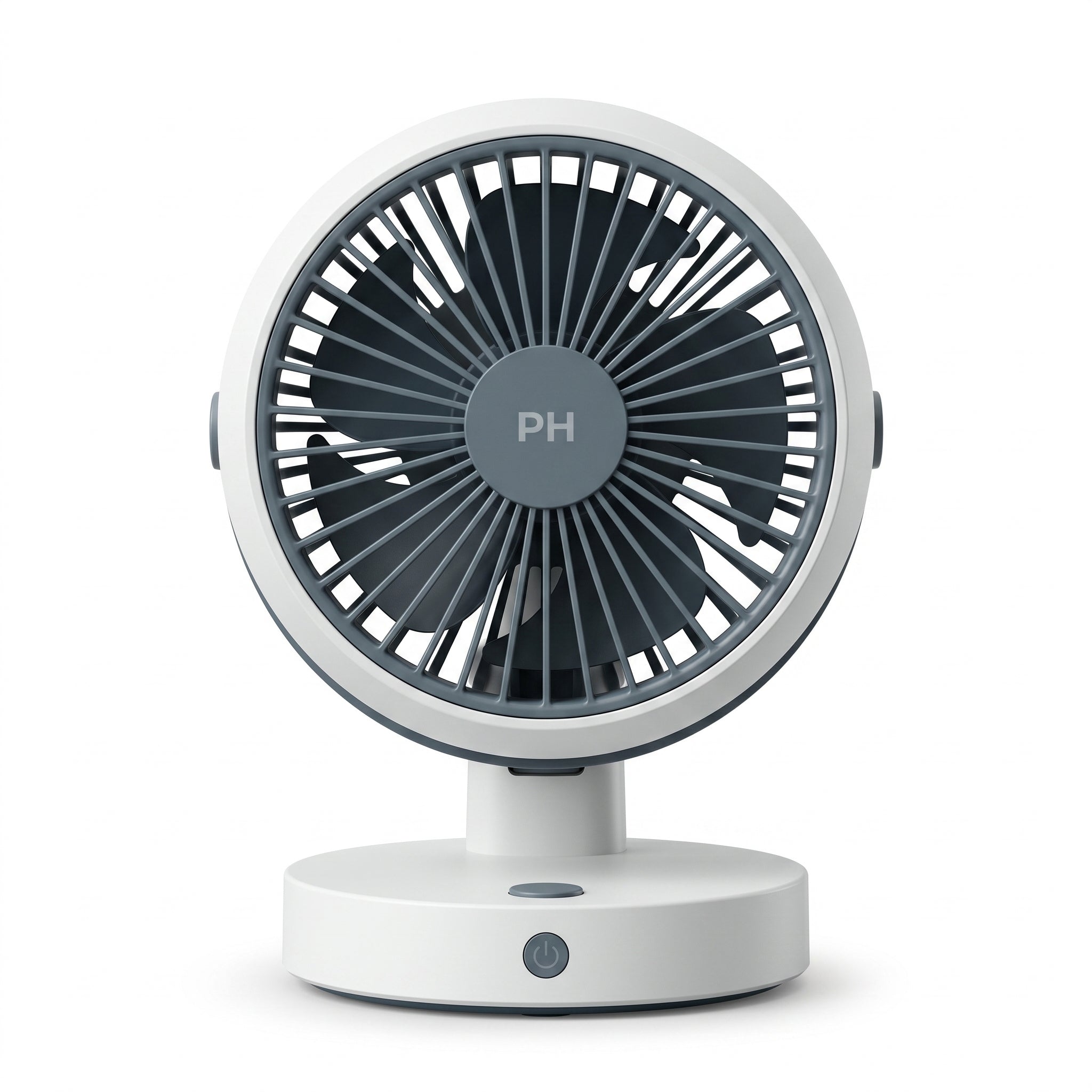 Modern White and Gray Desk Fan
