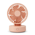 Compact Pink Desk Fan with Flower Blade Design