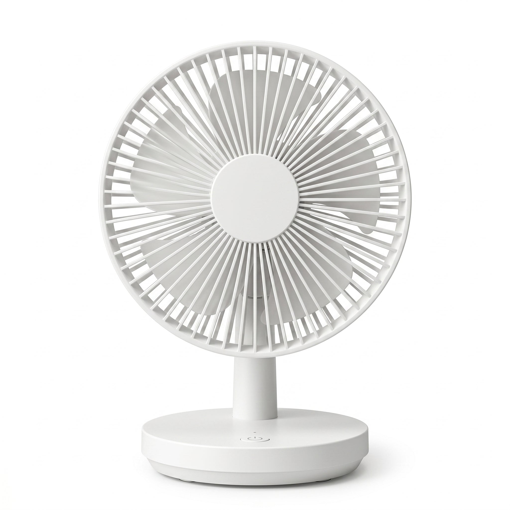 Modern White Desk Fan with Adjustable Tilt